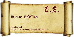 Bucur Réka névjegykártya