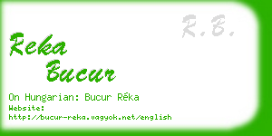 reka bucur business card
