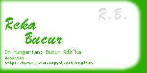 reka bucur business card